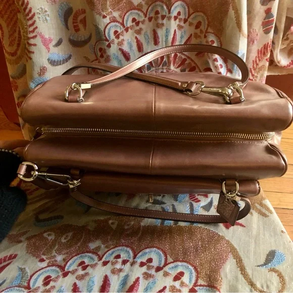 ❌SOLD❌ Coach Madison Metallic Leather North South Satchel 25175 - Picture 9 of 11